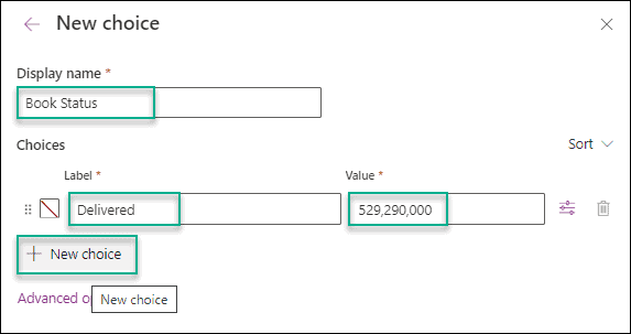 Dataverse Choice column Dataverse Choice Column