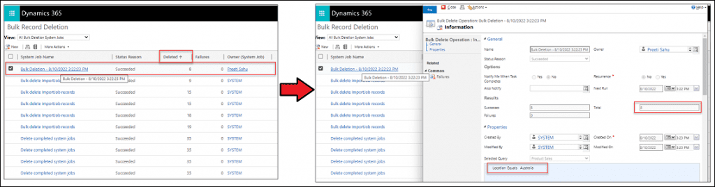 Delete certain records from dataverse table
