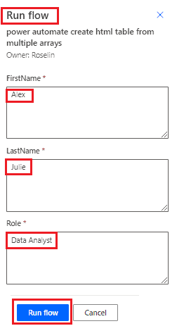 Example to Create HTML table From Multiple Arrays using the Power Automate Example to Create HTML table From Multiple Arrays using the Power Automate