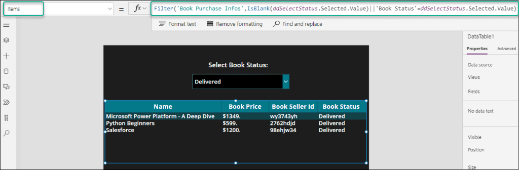 Filter Dataverse Choice Column in Power Apps Datatable Filter Dataverse Choice Column in Power Apps Datatable