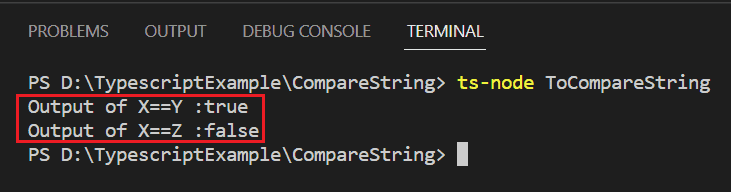 How to Compare two strings in typescript How to Compare two strings in typescript