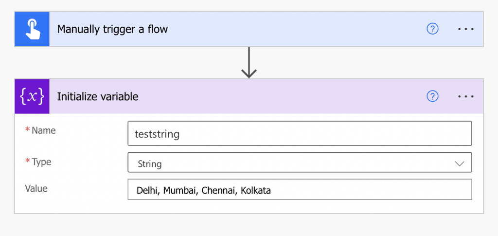 Initilaize teststring variable Initialize teststring variable