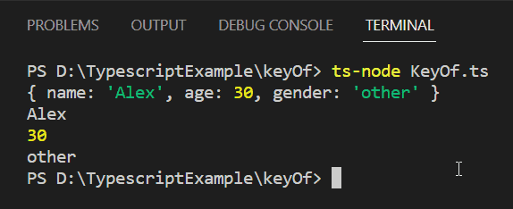 Keyof in typescript Keyof in typescript