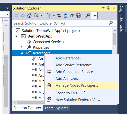 microsoft ai web nuget package could not load file or assembly 'microsoft.ai.web' or one of its dependencies