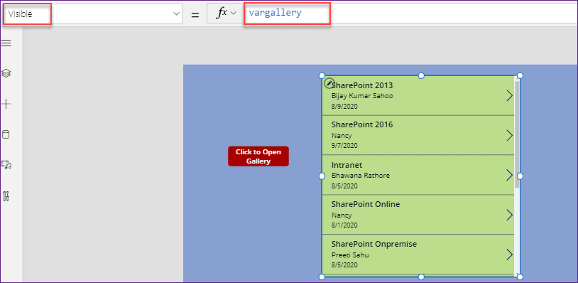 Power Apps button conditional visibility Power Apps button conditional visibility