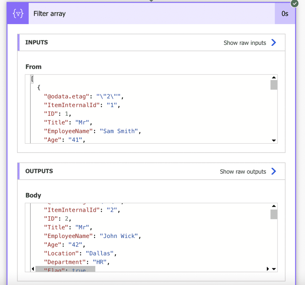 Power Automate filter array OR result