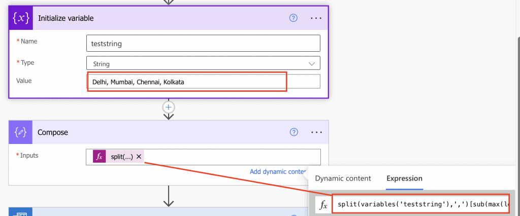Power Automate parse string to array get a specific element Power Automate parse string to array get a specific element