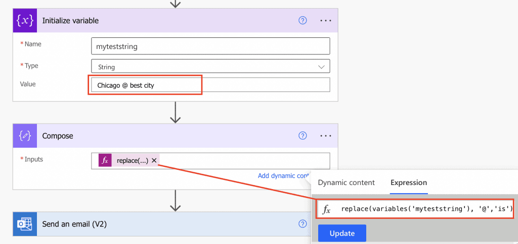 Power Automate replace characters from string Power Automate replace characters from string