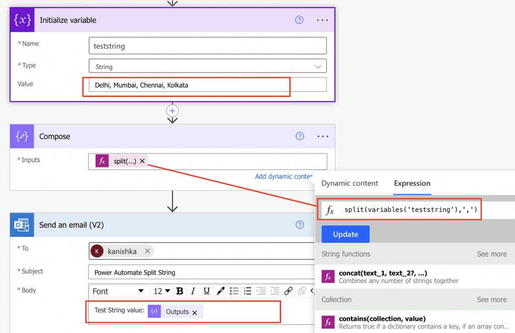 Power Automate split string by comma Power Automate split string by comma