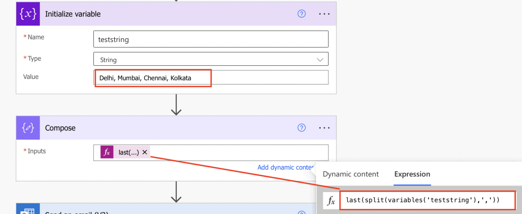 Power Automate split string into array get last element Power Automate split string into array get last element