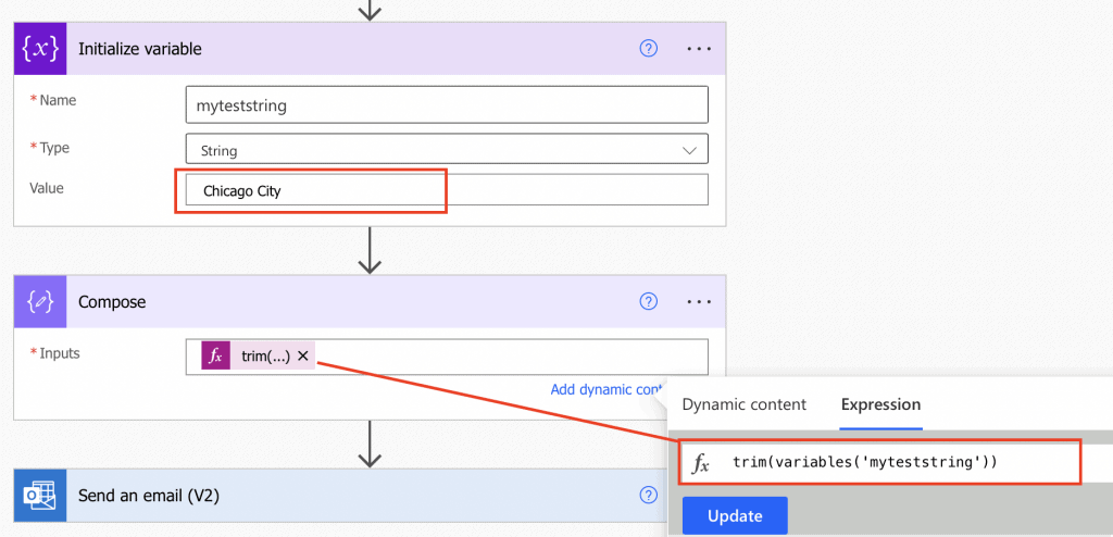 Power Automate trim character from string Power Automate trim character from string