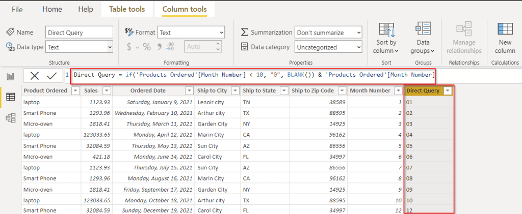 Power BI add Leading Zero to Month Power BI add Leading Zero to Month