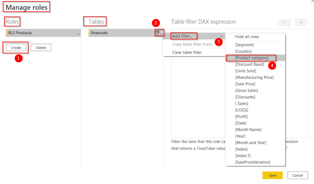 Power BI Row level Security example Power BI Row-level Security example