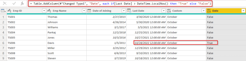 Power query add column if date greater than today example