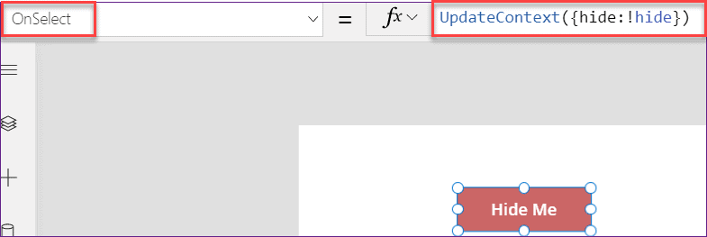 PowerApps button onselect change PowerApps button onselect change text