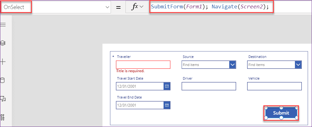 PowerApps button onselect multiple actions PowerApps button onselect multiple actions