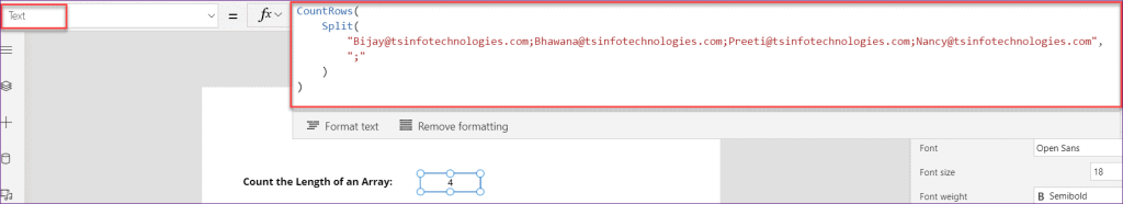 PowerApps count array PowerApps count array