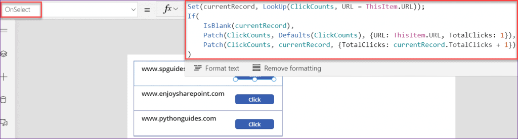 PowerApps count button click PowerApps count button click