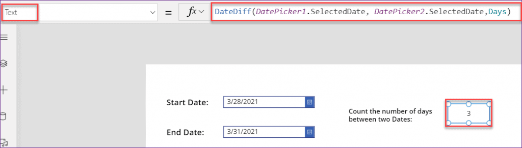 PowerApps count days between date PowerApps count days between date