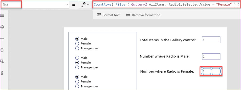 PowerApps count item in gallery PowerApps count item in gallery