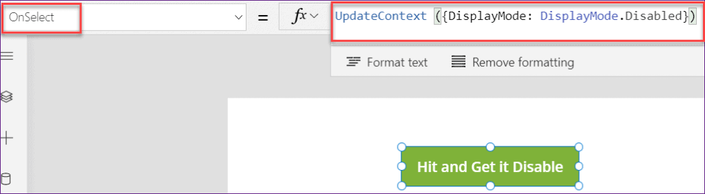 PowerApps onselect disable button PowerApps onselect disable button