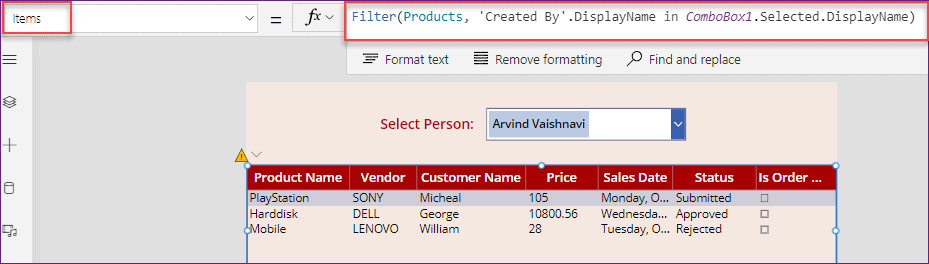 PowerApps Search author PowerApps Search author