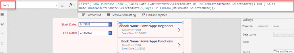 search by date PowerApps search by date PowerApps