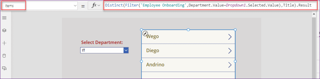 Search distinct in PowerApps Search distinct in PowerApps