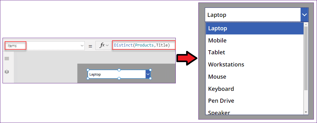 search distinct value in PowerApps Search distinct value in PowerApps