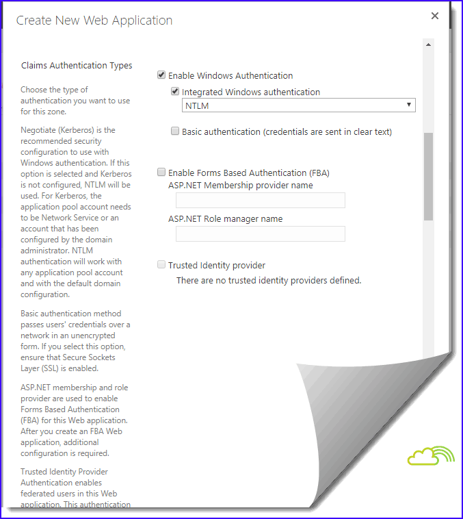 sharepoint 2016 create web application new-spwebapplication