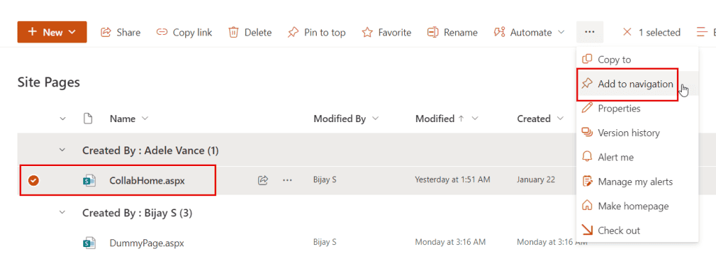 sharepoint add page to navigation menu sharepoint add page to navigation menu