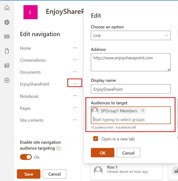 sharepoint navigation audience targeting sharepoint navigation audience targeting