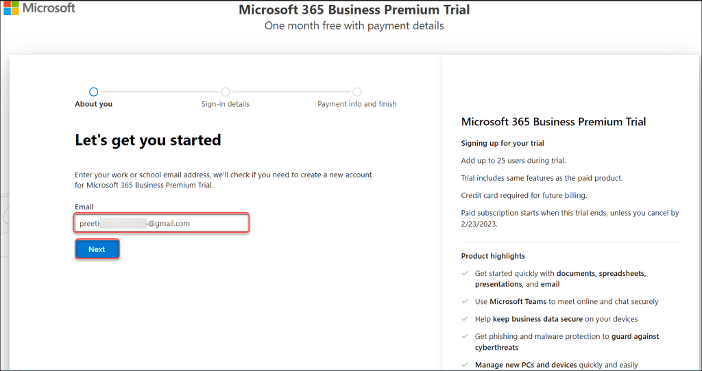 SharePoint trial SharePoint trial
