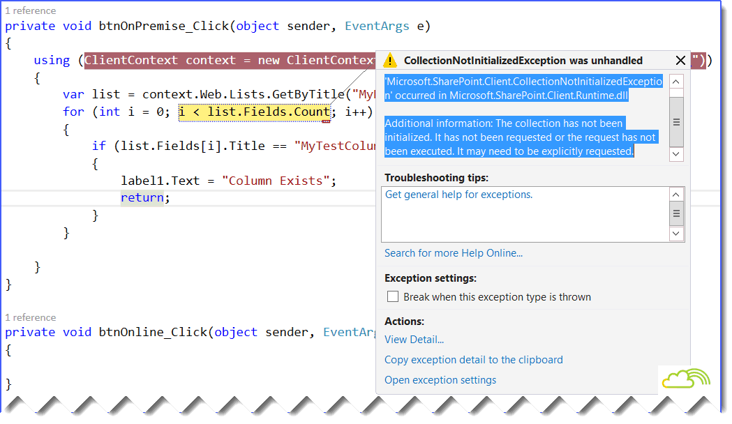 The collection has not been initialized sharepoint online