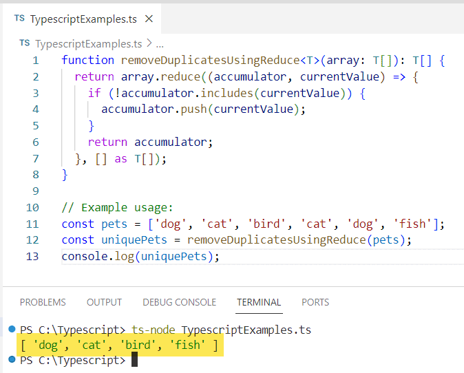 TypeScript Array Filter Duplicates TypeScript Array Filter Duplicates