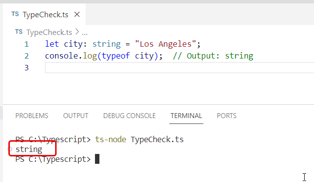 typescript check type typescript check type