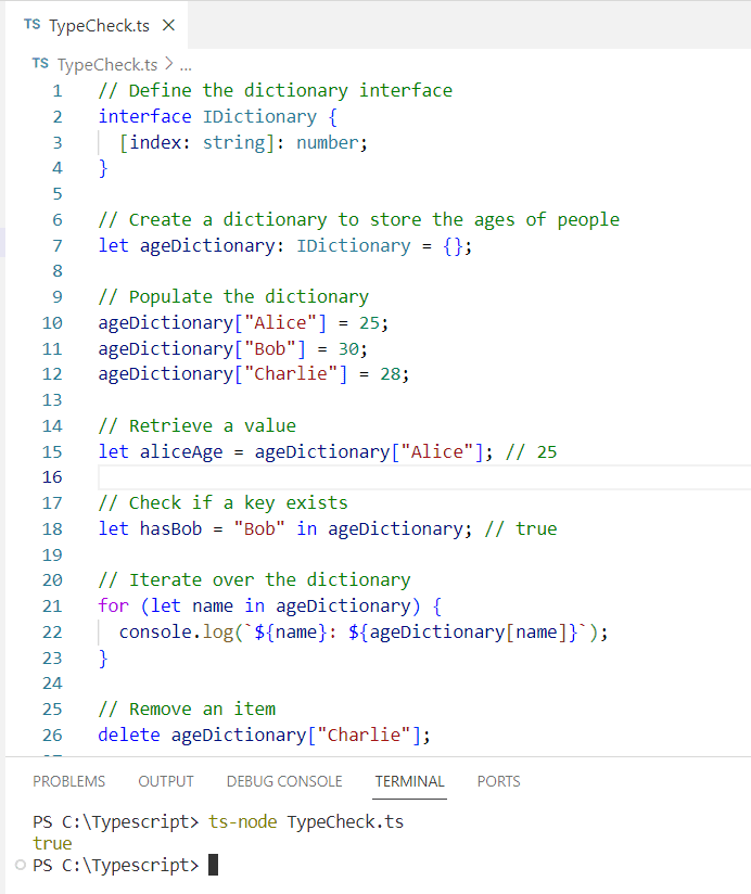 typescript dictionary typescript dictionary