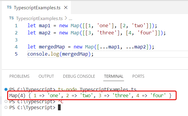 typescript merge maps typescript merge maps