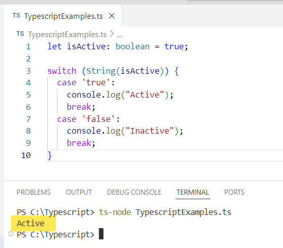 TypeScript Switch Case with Different Types TypeScript Switch Case with Different Types