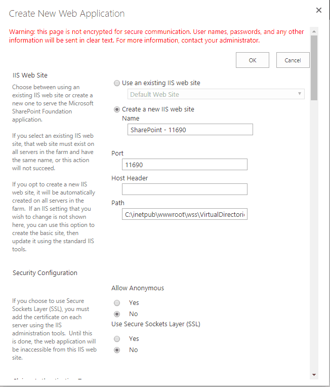 web application sharepoint 2013 sharepoint create web application